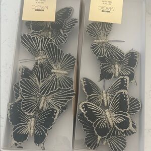 Black and Silver Butterfly Wall Decor Set
